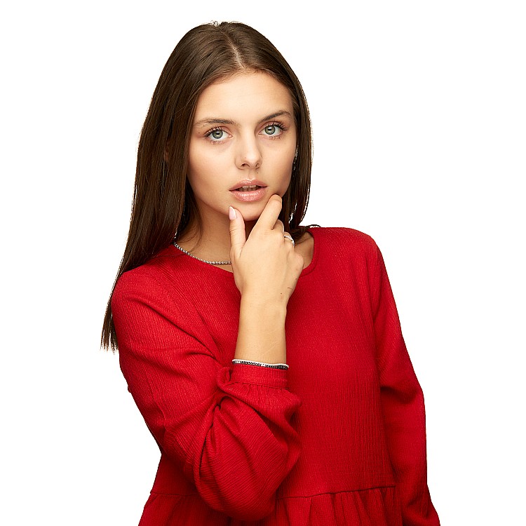 Bratara tennis din Aur cu Diamante negre si diamante incolore - model br2227