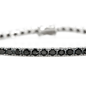 Bratara Tennis din Aur cu Diamante Negre 6.20ct - model br2687