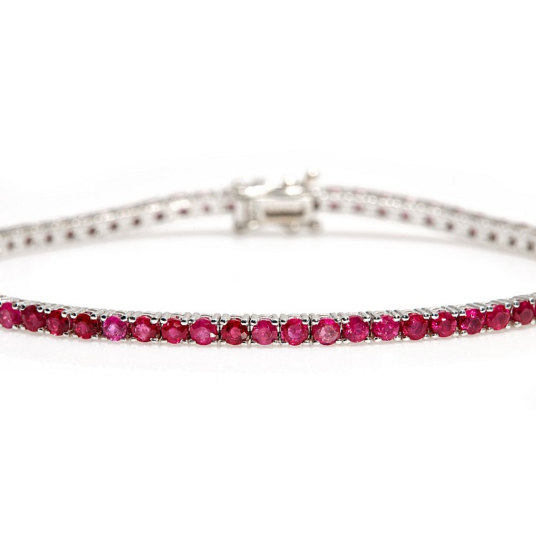 Bratara tennis din Aur cu Rubine - model br2687