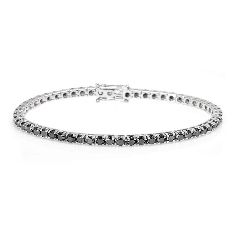 Bratara Tennis din Aur si Diamante Negre 5.30ct - model br2694