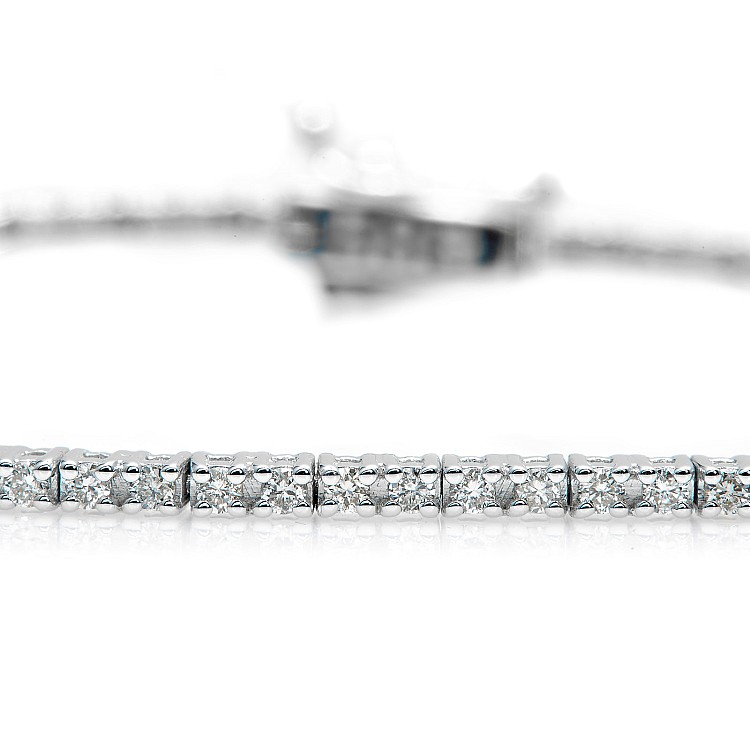 Bratara tennis 1.00ct din Aur cu Diamante Incolore - model br2696