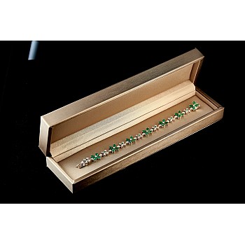 Bratara din Aur cu Smaralde si Diamante - model br2752