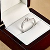 Inel de logodna din Aur Alb 18k cu Diamant Rotund - model i001
