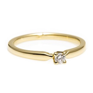 Inel de logodna i004 din Aur cu Diamant 0.10ct - 0.25ct