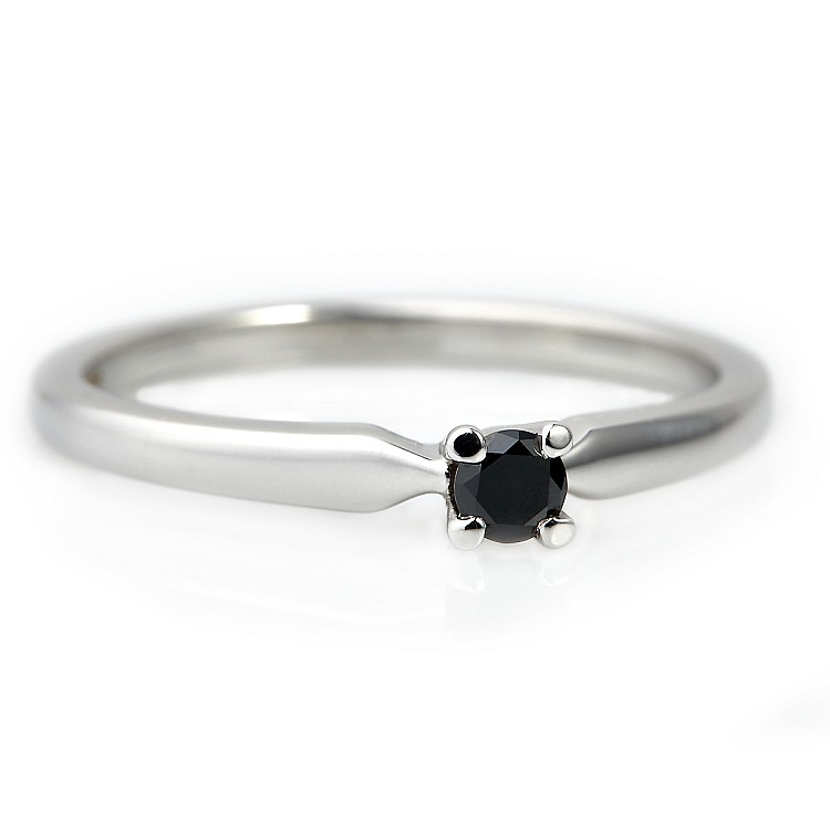 Inel de logodna din Aur cu Diamant Negru 0.10ct - 0.15ct - model i004