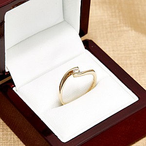 Inel de logodna i005 din Aur cu Diamant 0.10ct - 0.25ct