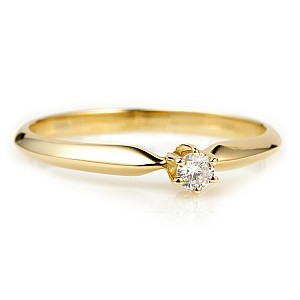 Inel de logodna din Aur cu Diamant 0.10ct - 0.25ct - i009