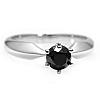 Inel de logodna din Aur 18k sau Platina cu Diamant Negru 0.33ct - 0.85ct - model i017p6