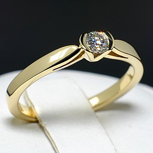 Inel de logodna i114 din Aur cu Diamant 0.10ct - 0.25ct