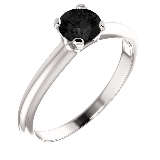 Inel de logodna din Aur 18k sau Platina cu Diamant Negru 0.33ct - 0.85ct - model i122005