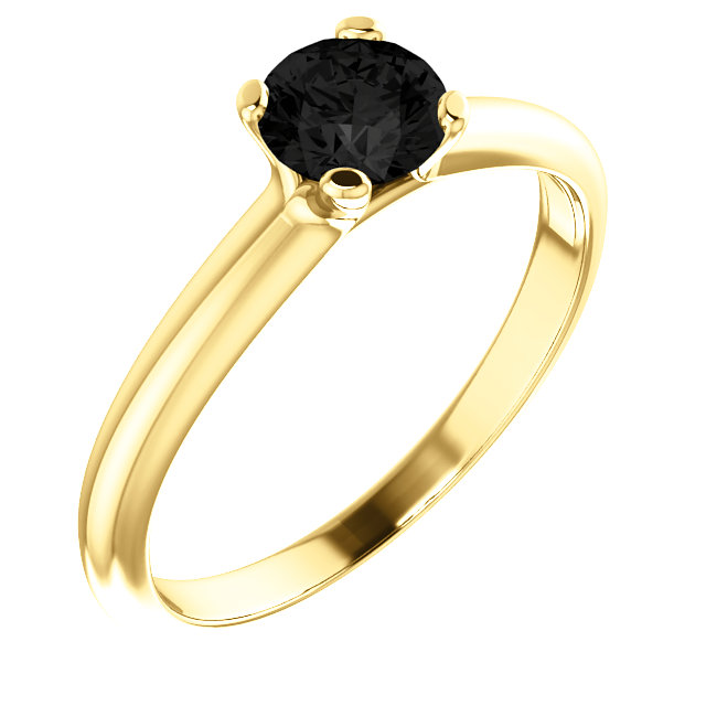 Inel de logodna din Aur 18k sau Platina cu Diamant Negru 0.33ct - 0.85ct - model i122005