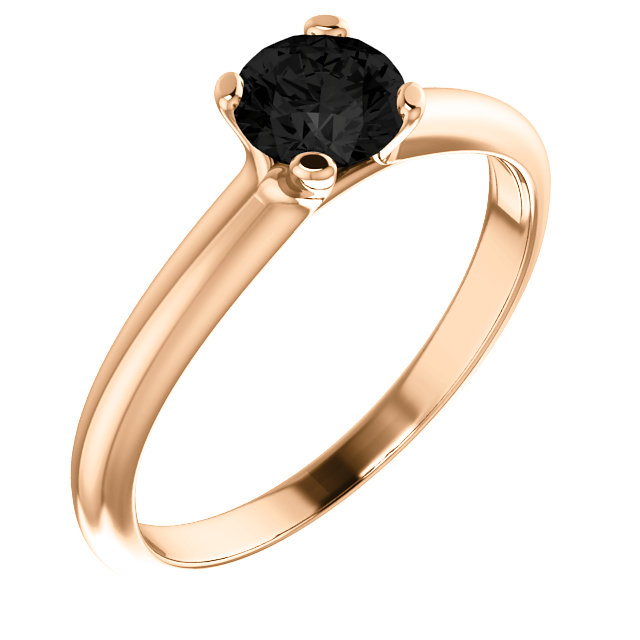 Inel de logodna din Aur 18k sau Platina cu Diamant Negru 0.33ct - 0.85ct - model i122005