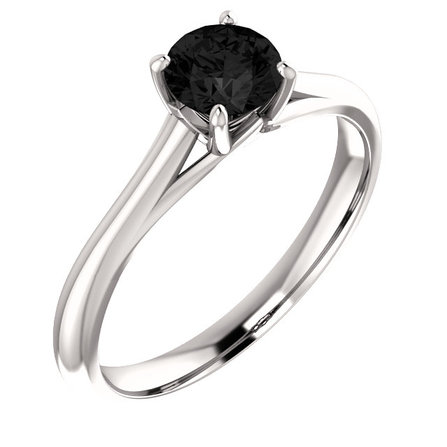 Inel de logodna din Aur 18k sau Platina cu Diamant Negru 0.33ct - 0.85ct - model i122047