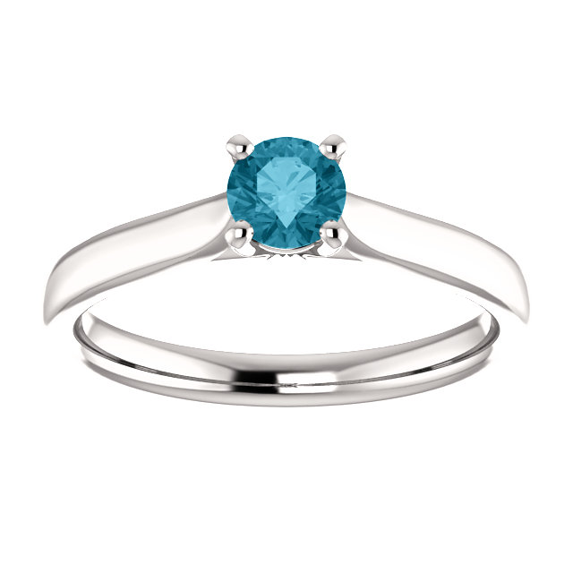 Inel de logodna din Aur 18k sau Platina cu Diamant Albastru 0.15ct - 0.25ct - model i122089