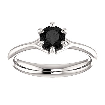 Inel de logodna din Aur 18k sau Platina cu Diamant Negru 0.33ct - 0.85ct - model i122118