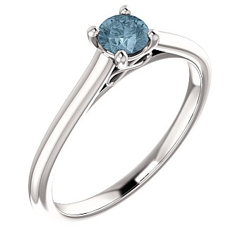 Inel de logodna din Aur 18k sau Platina cu Diamant Albastru 0.15ct - 0.25ct - model i123059