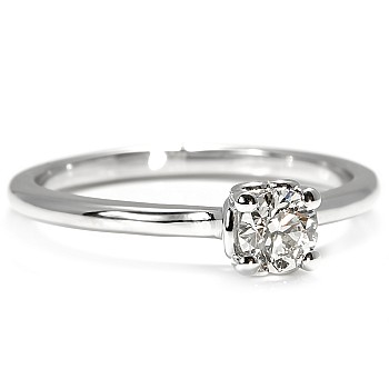 Inel de logodna din Aur 18k sau Platina cu Diamant Incolor 0.15ct - 0.25ct - model i123060