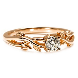 Inel de logodna i124343 din Aur cu Diamant inspirat din natura 0.20ct - 0.25ct