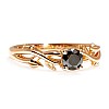 Inel de logodna Forest din Aur 18k sau Platina cu Diamant Negru 0.33ct - 0.85ct - model i124343