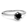 Inel de logodna model Tiffany din Aur Galben 18k cu Diamant Negru - model i168