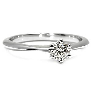 Inel de logodna din Aur Alb 18K Model Tiffany cu Diamant 0.30ct Certificat GIA i168