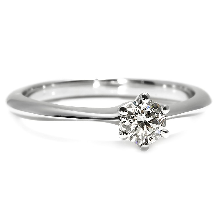 Inel de logodna model Tiffany din Aur 18k sau Platina cu Diamant 0.15ct - 0.25ct - model i168