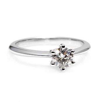 Inel de logodna Model Tiffany din Aur cu Diamant Certificat GIA i168
