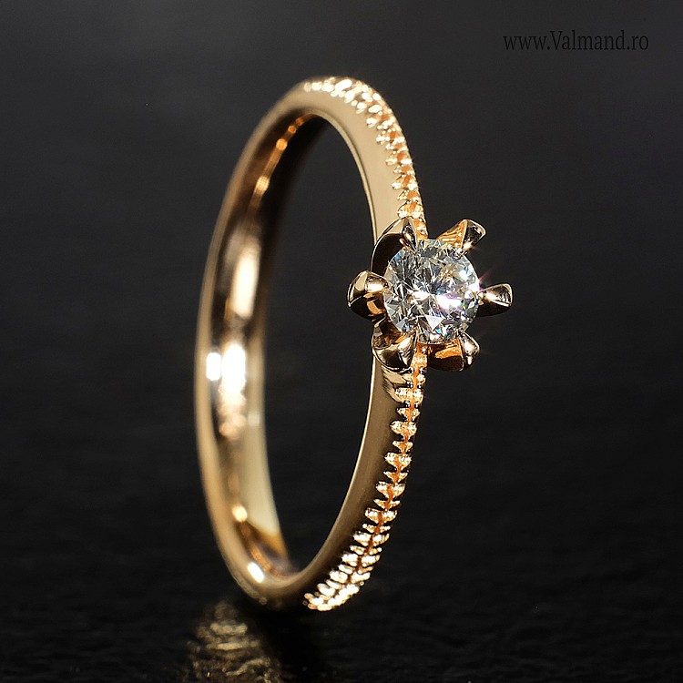Inel de logodna din Aur 18k sau Platina cu Diamant 0.15ct - 0.25ct - model i220