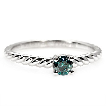 Inel de logodna din Aur 18k sau Platina cu Diamant Albastru 0.15ct - 0.25ct - model i71626