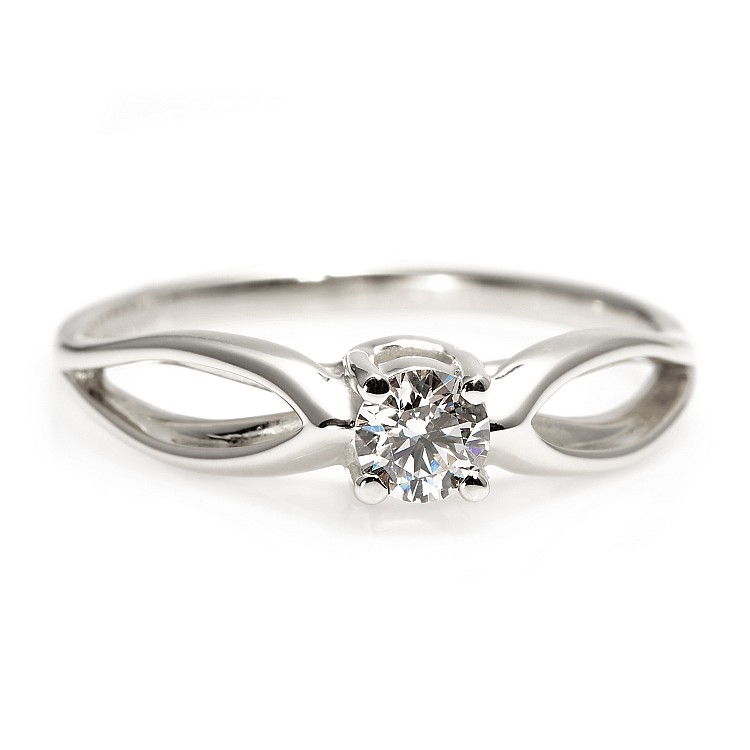 Inel de logodna din Aur 18k sau Platina cu Diamant Incolor GIA 0.50ct sau 0.70ct - model i71627