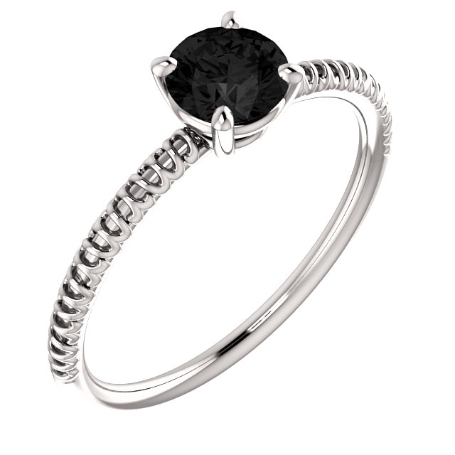 Inel de logodna din Aur cu Diamant Negru 0.10ct - 0.15ct - model i71648