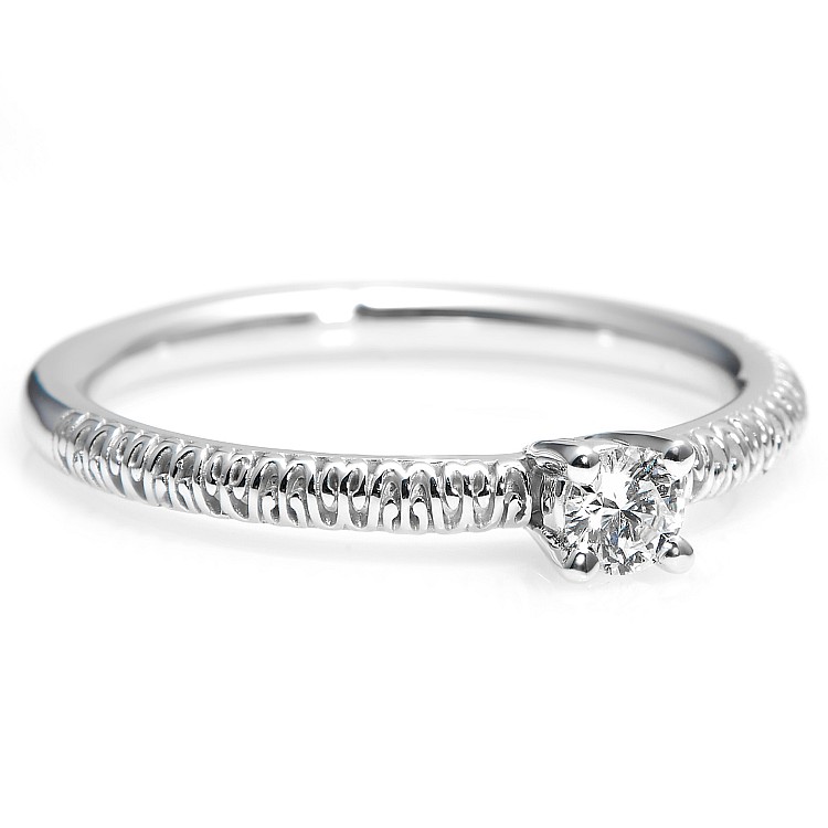 Inel de logodna din Aur 18k sau Platina cu Diamant Incolor 0.15ct - 0.25ct - model i71648