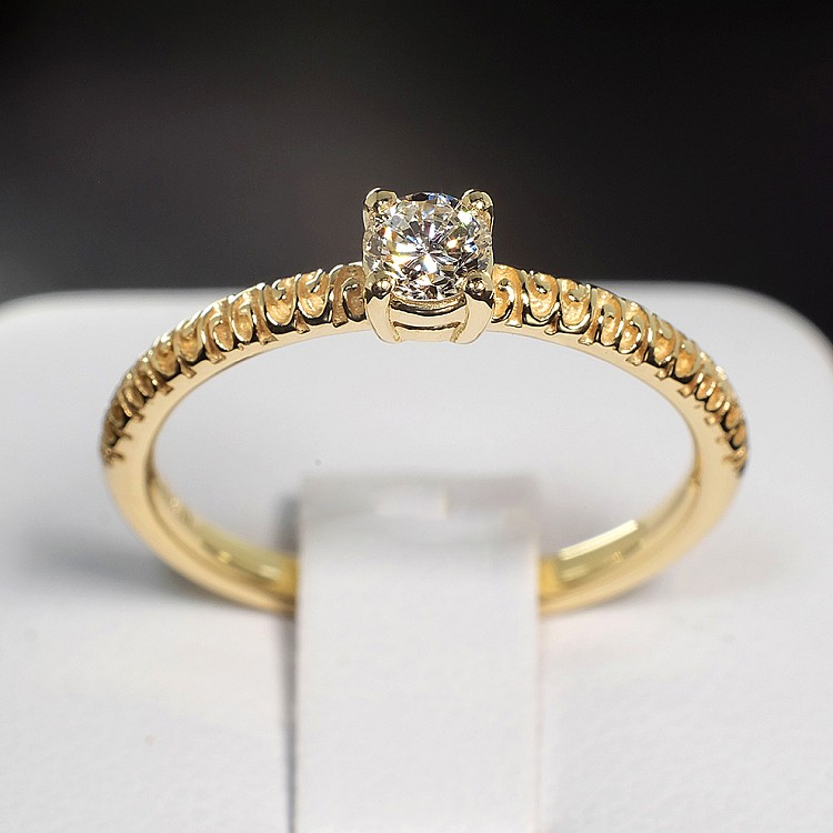 Inel de logodna din Aur 18k sau Platina cu Diamant Incolor 0.15ct - 0.25ct - model i71648