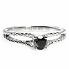 Inel de logodna din Aur 18k sau Platina cu Diamant Negru 0.33ct - 0.85ct - model i71741