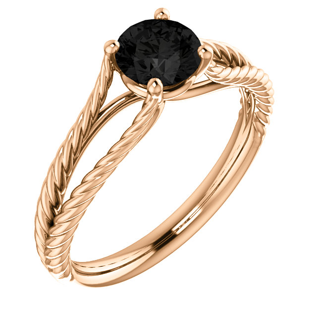 Inel de logodna din Aur 18k sau Platina cu Diamant Negru 0.33ct - 0.85ct - model i71741