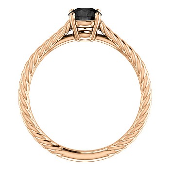 Inel de logodna din Aur 18k sau Platina cu Diamant Negru 0.33ct - 0.85ct - model i71746