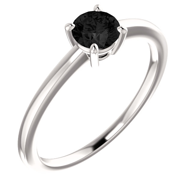 Inel de logodna din Aur 18k sau Platina cu Diamant Negru 0.33ct - 0.85ct - model i71863