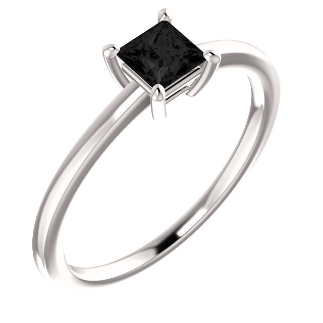 Inel de logodna din Aur 18k sau Platina cu Diamant Negru 0.33ct - 0.85ct - model i71863