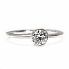 Inel de logodna fara gherute din Aur 18k sau Platina cu Diamant Certificat GIA 0.30ct sau 0.40ct - model i319
