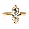 Inel de logodna din Aur 18k sau Platina cu Diamant Incolor Marquise Certificat GIA 1.00ct - model i4454