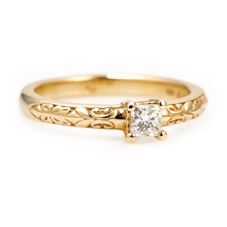 Inel de logodna din Aur 18k sau Platina cu Diamant Certificat GIA 0.30ct sau 0.40ct - model i71906