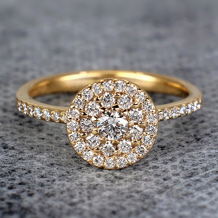 Inel Cadou din Aur cu Diamante - model i023