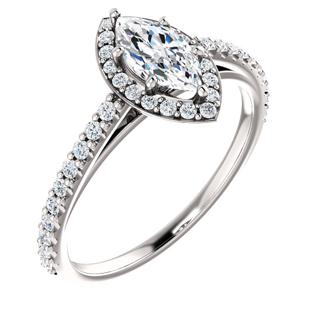 Inel de logodna din Aur 18k sau Platina cu Diamant Central Certificat GIA 0.50ct sau 0.70ct si Diamante secundare - model i122084