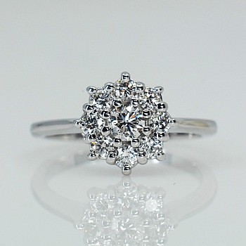 Inel de logodna sau aniversar din Aur 18k sau Platina cu Diamante - model i531