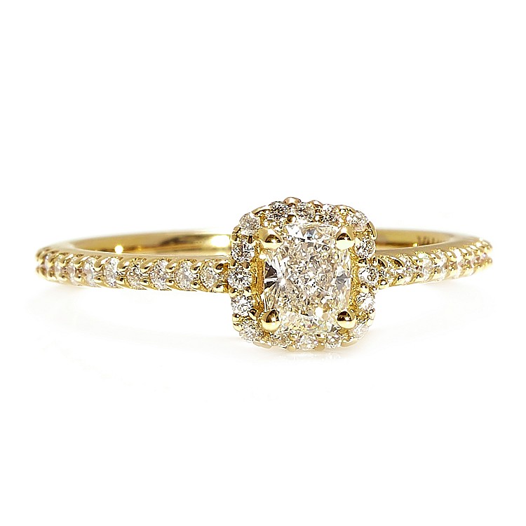 Inel de logodna din Aur 18k sau Platina cu Diamant Central Certificat GIA 0.30ct sau 0.40ct si Diamante secundare - model i1420