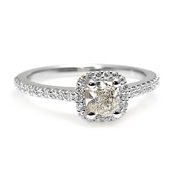 Inel de logodna Anturaj din 18k cu Diamant Cushion certificat GIA - model i1420