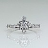 Inel de logodna din Aur 18k sau Platina cu Diamante Model Coroana - GIA 0.30ct sau 0.40ct - model i1509