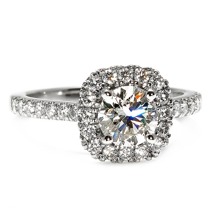 Inel de logodna din Aur 18k sau Platina cu Diamant Briliant certificat GIA 1.00ct - model i1905
