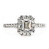 Inel de logodna Anturaj din Platina cu Diamant Emerald certificat GIA 1.00ct - model i1905