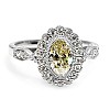 Inel de logodna Vintage din Aur cu Diamant Oval certificat GIA - model i2938